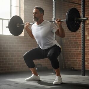 Strong Liftwear‎ Mens Black 3/4 Performance Gym Joggers Cropped Sweatpants Large